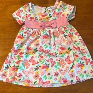 0-3 month butterfly print dress